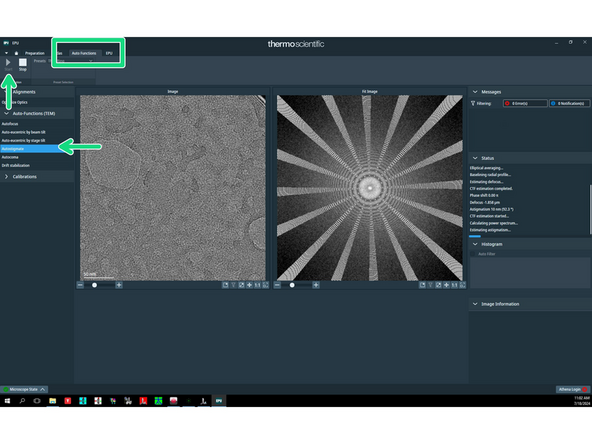 Run the 'Autostigmate' routine in the 'Auto functions' tab again.