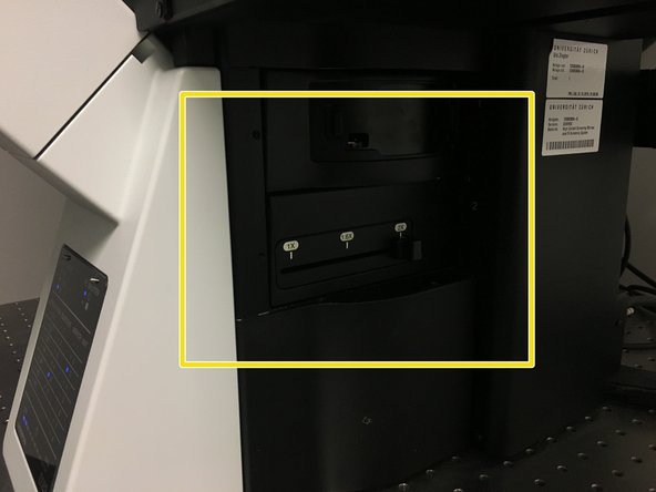 Make sure that the magnification changer on the right side of the microscope is correctly set. It should match the software settings.