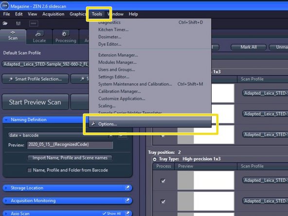 This step is also only needed the first time ZEN is set up with a csv file.