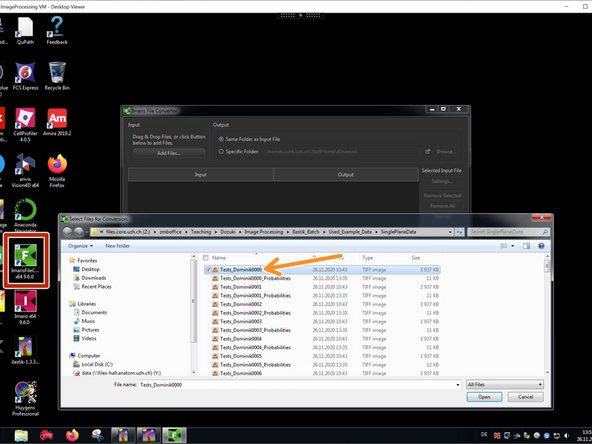 Open the &quot;Imaris File Converter&quot;.