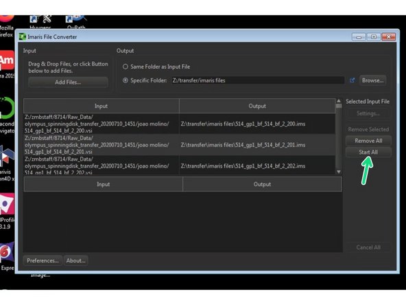 You can now start converting your files by pressing &quot;Start All&quot;.