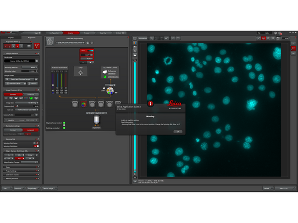 While not in "Live" mode