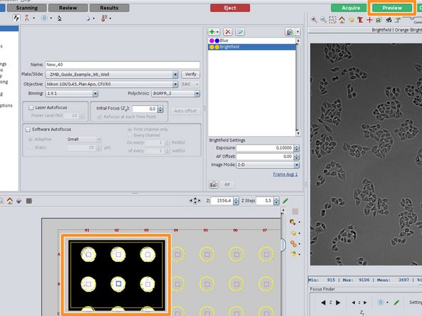 Click on "Preview" to generate the preview of the selected area.