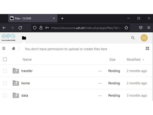Once logged in you will see all your folders available from  our fileservers.