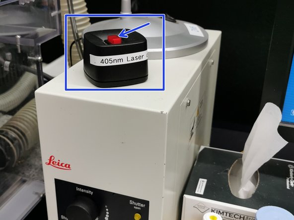 Switch ON the lasers you will need.