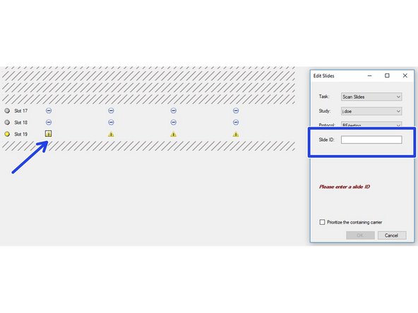 Click on &quot;Scan&quot; to start acquisition.