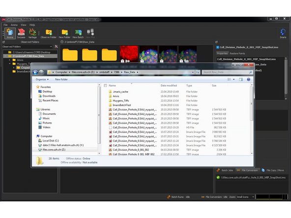 In the data folders of your &quot;Observed Folders&quot; you will find a new folder called &quot;.imaris_cache&quot;. Here Imaris saves the thumbnails and some metadata.