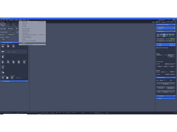 In the &quot;ZEN&quot; software go to  Tools &gt; Options.