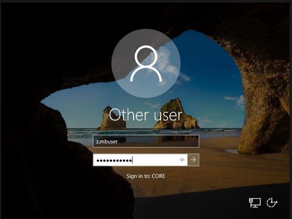 Click Ctrl+Alt+Del on the keyboard to be able to type in your credentials
