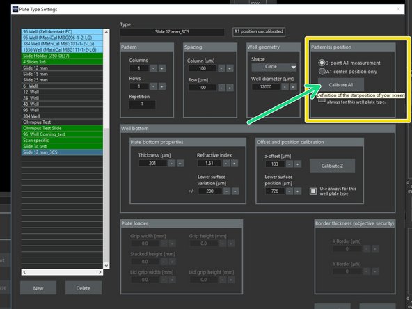 Calibrate your &quot;Pattern(s) postion&quot; using either: