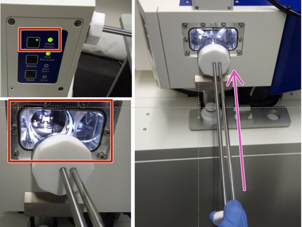 Wait until the transfer LED is on and not flashing anymore.