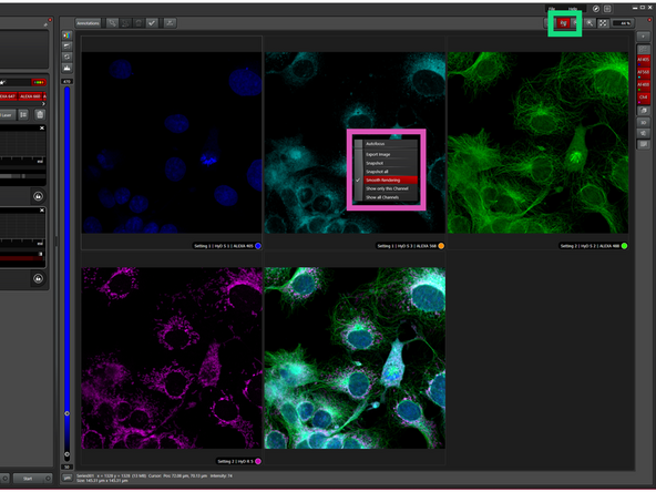 Click the clock wheel to adjust &quot;Fast Live&quot; settings (each scanner has independent settings).