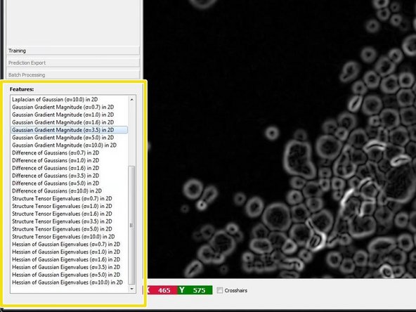 As a starting point choose all features at all given scales.