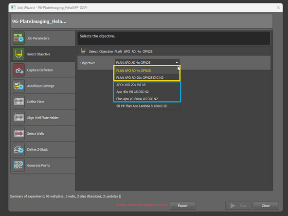 Z-stack (default order: If two or more channels are selected, the system will acquire all channels at one Z-plane before moving up to the next plane.)