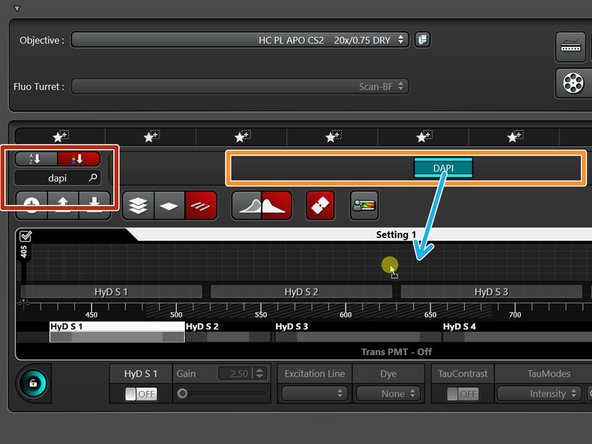 Type to search for your fluorophore/dye of interest.