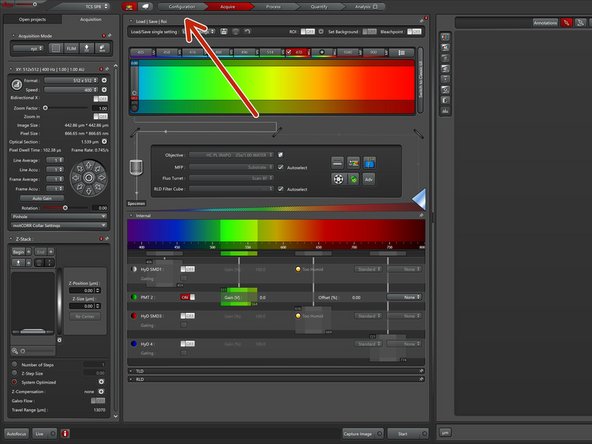 In the main window go to &quot;Configuration&quot;.
