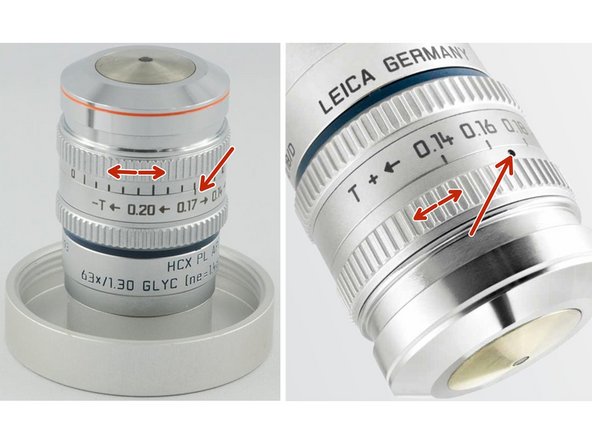 20x IMM (multi-immersion - Oil, Glycerin or Water) needs to be set to the corresponding  immersion media (&quot;OIL&quot;, &quot;GLYC&quot; or  &quot;0.17-W&quot; (with cover glass) or &quot;W-0&quot; (without cover glass)).