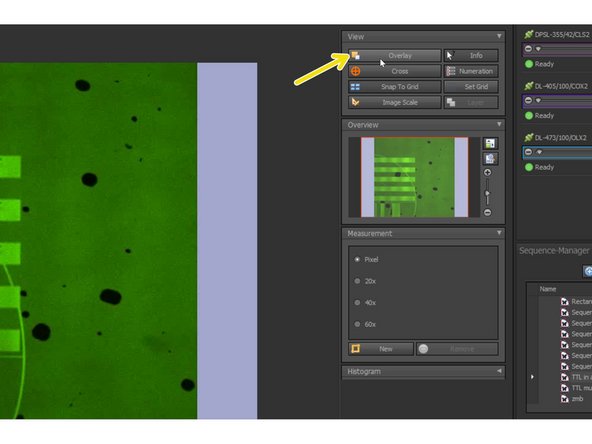 Make sure you have &quot;Overlay&quot; selected so you can visualize the inserted objects.