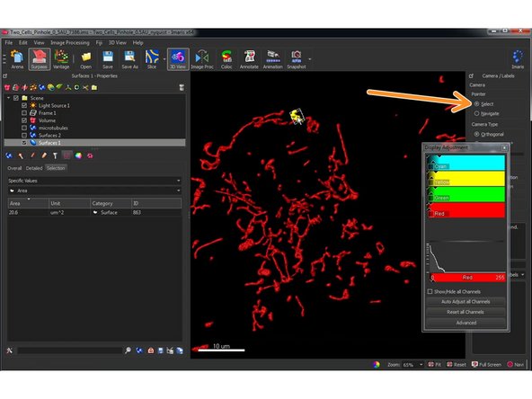 You can also select and highlight individual components and show their corresponding statistics.