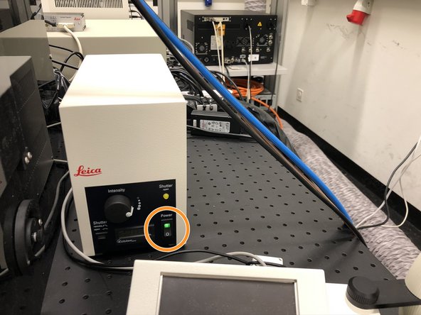 Switch the laser emission key to “On”