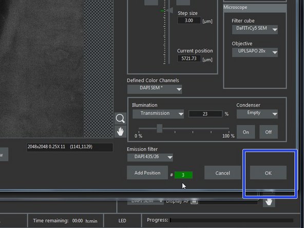 Repeat for the 2 other borders of A1 (if 3-point A1 measurement was chosen).