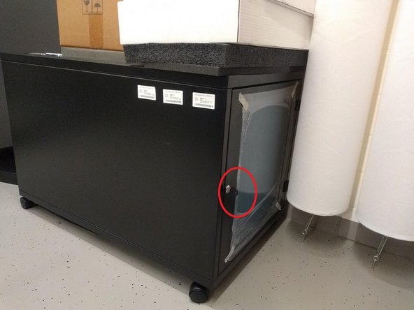 Open the rack with the key (that is always inserted) and switch off the K3 Power supply pushing few seconds the big blue G until the green lights are off.