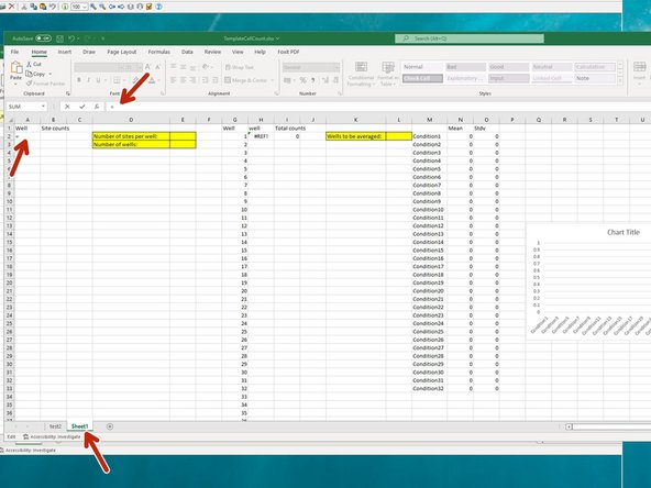 To start referencing the data, go back to the &quot;Sheet1&quot;, click on cell &quot;A2&quot; and type &quot;=&quot;.