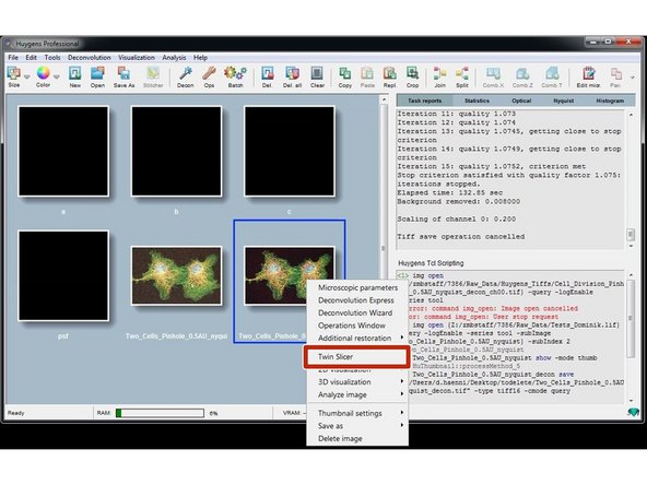 Finally, right click on the thumbnail and click &quot;Twin Slicer&quot;.