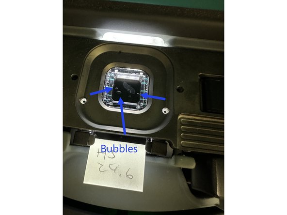 i) Move the slide to have the region of interest right under the imaging window of the chip.