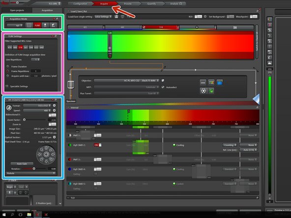 Go back to the &quot;Acquire&quot; tab.