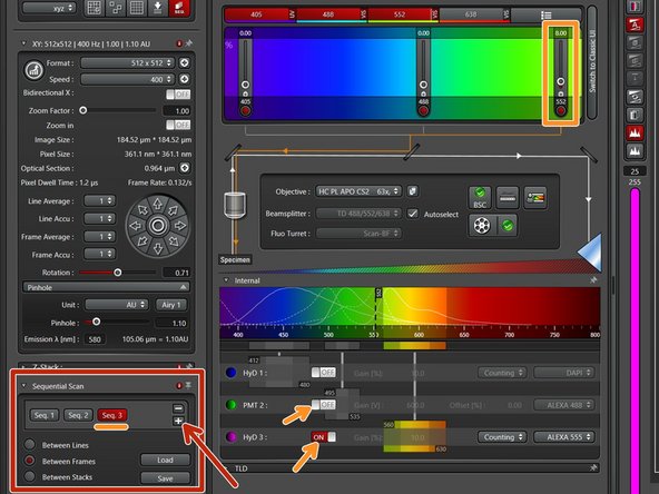 If more channels are necessary duplicate sequence by pressing the &quot;+&quot; .
