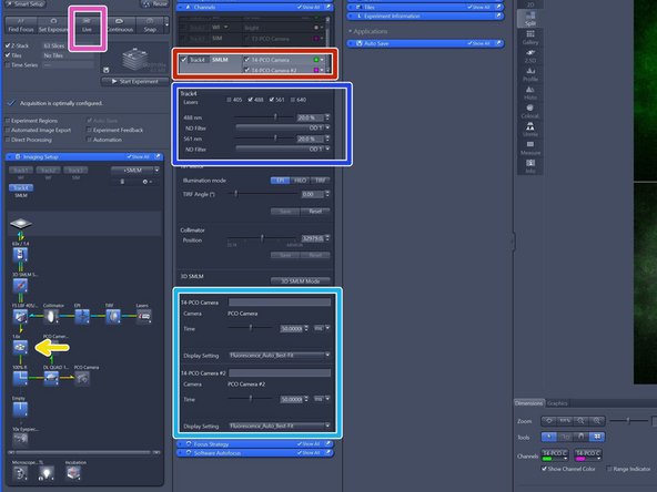 Activate both cameras.