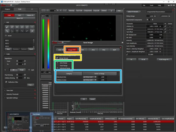 Select an export format. &quot;ImageJ TIFF&quot; might be a good choice for further processing.