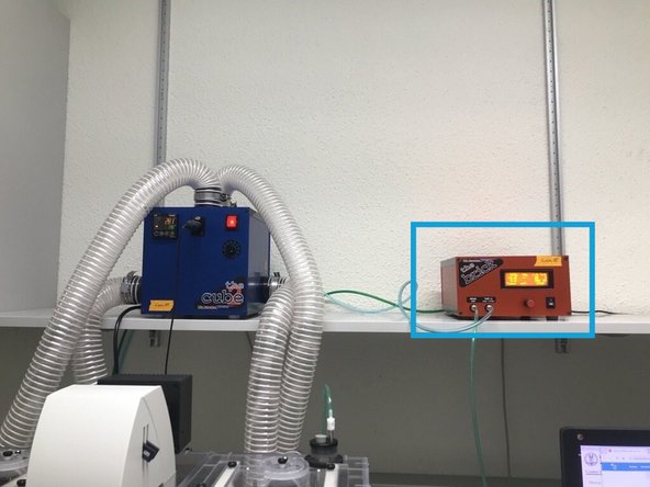 Switch ON the CO2 controller (the brick).