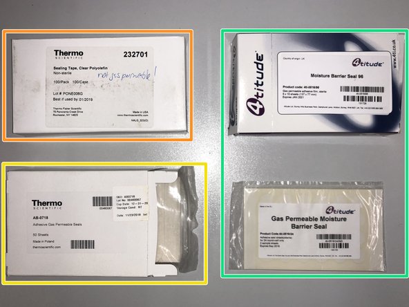 For your first test you can take a suitable seal from the cabinet close to the door. From then on you are requested to buy and bring your own.