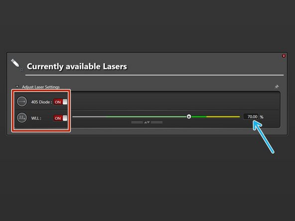Select &quot;Laser Config&quot;.