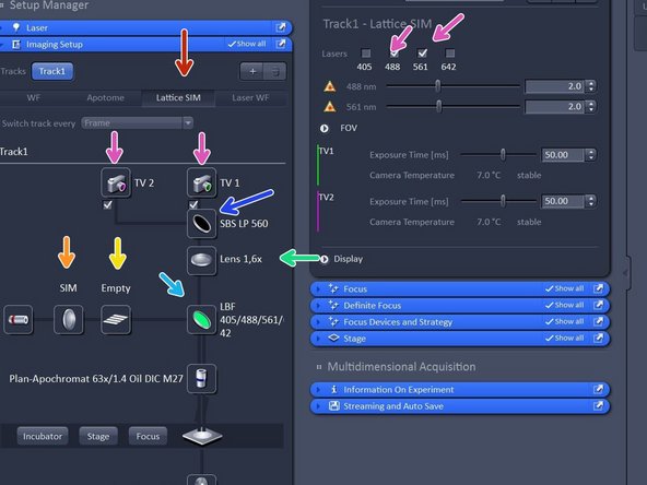 Activate &quot;Lattice SIM&quot;.