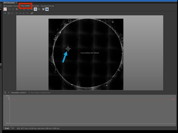 Change for a higher magnification objective to better estimate the focus in Z