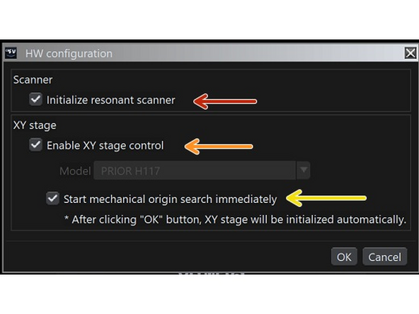 Generally, the resonant scanner can always be initialized.