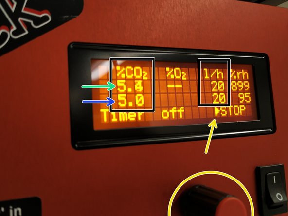 After turning on, the gas flow should start automatically.