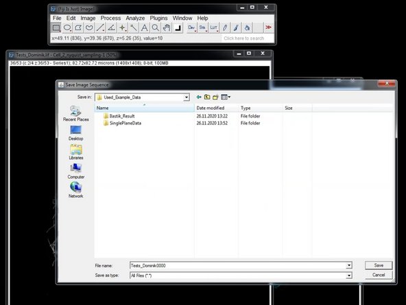 Save your tiff image series into a new folder.