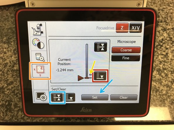 The storage of the focal plane is helpful in order to find the focus back if the sample or objective will be changed.