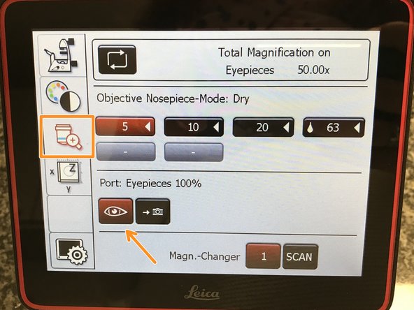 Open the &quot;IL -Shutter&quot; (if activated the dot is yellow).