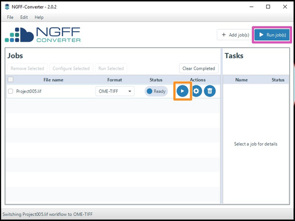 Start either a single job...