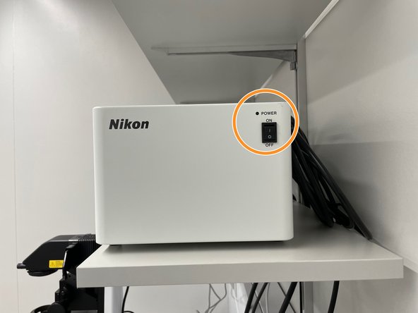 turn the microscope control unit on