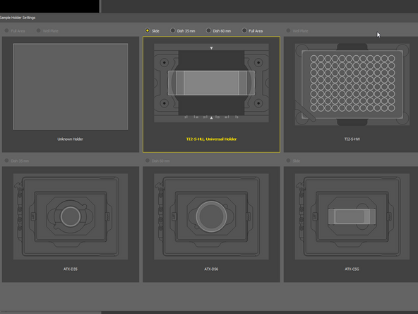 Choose from the sample holder - if you cannot find the exact same one, choose from the most similar one.