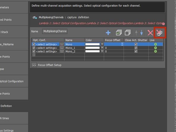 Remove all Optical Configurations.