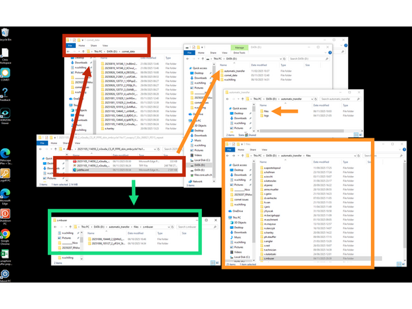 In COMET Control Software, check results from individual protocols in RESULTS.