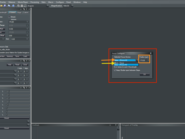 To configure which device be used go to &quot;Configuration&quot; and select &quot;Focus&quot;.