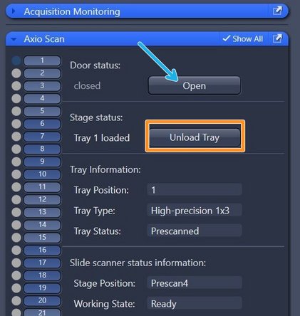 If there is left-over time, you can load your own sample and use your newly gained knowledge to take some data home - see step below to load/unload a new sample. Otherwise, to conlcude your session you will: